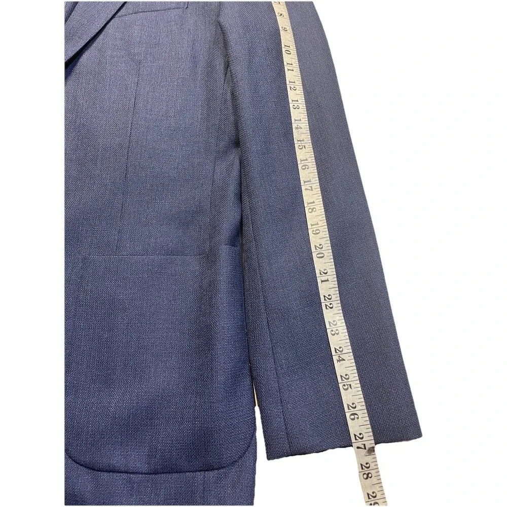 NEW Bonobos Jetsetter Sz 46L Slim Fit Italian Marzotto Wool Blazer Navy Blue - Picture 14 of 15